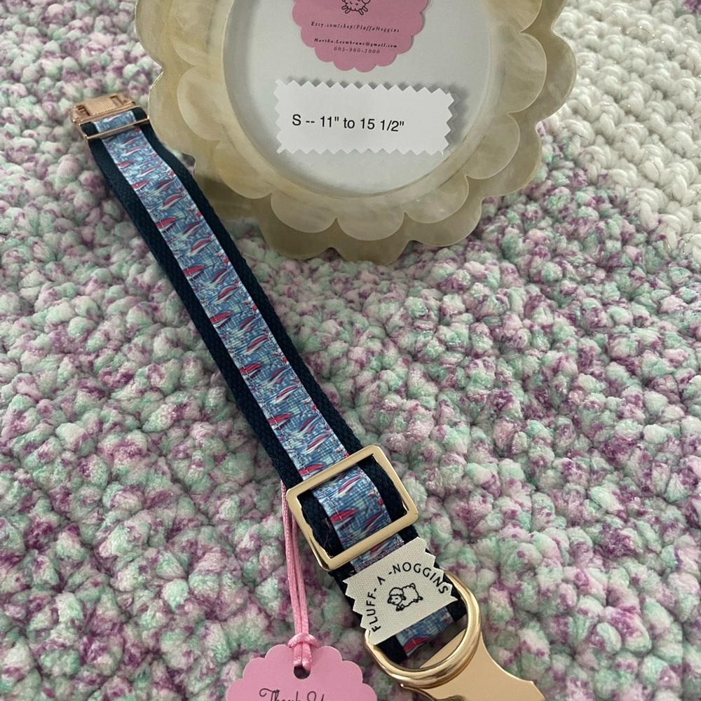 Lilly Pulitzer inspired dog collar 11”-15 1/2”